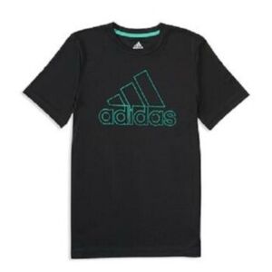 ADIDAS CLIMALITE Boys Multi Sport Graphic T-Shirt black/Green size 6